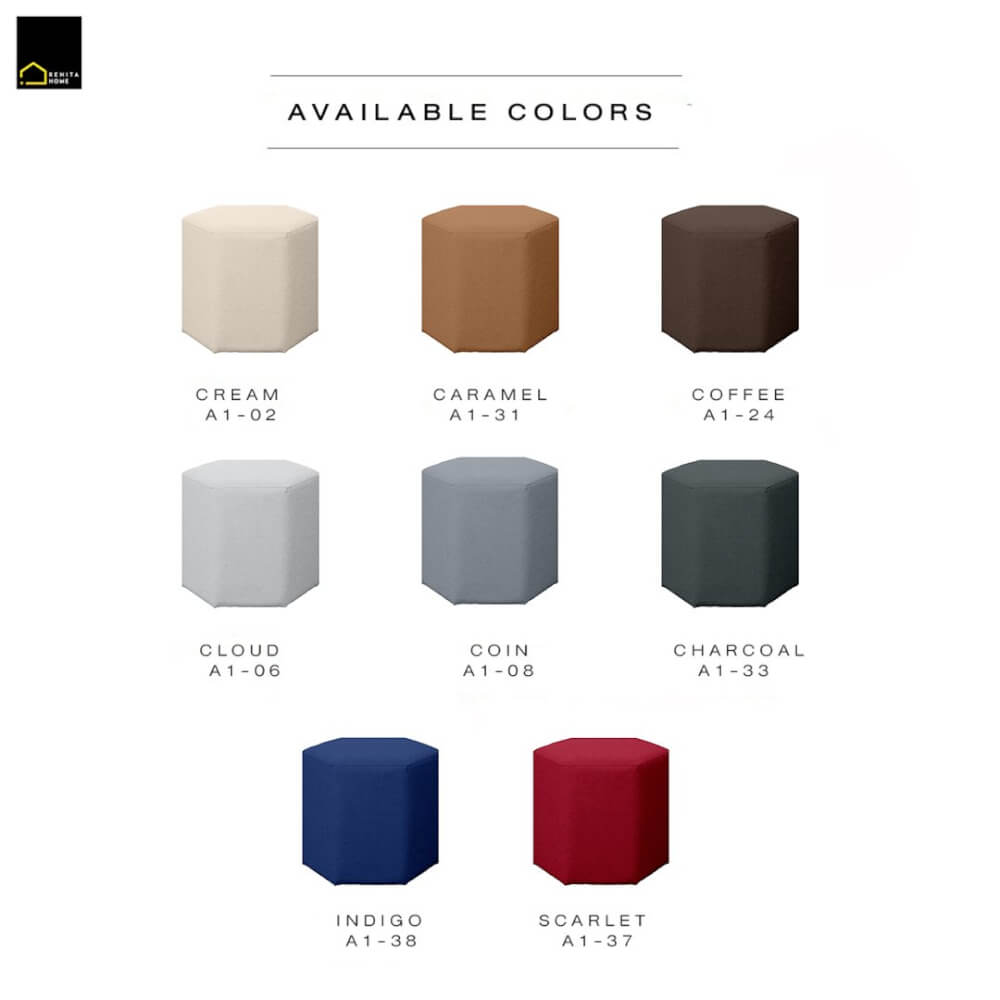 สตูลทรงหกเหลี่ยม RENITA HOME รุ่น HEXii STOOL สีน้ำตาลอ่อน 45x40ซม._6